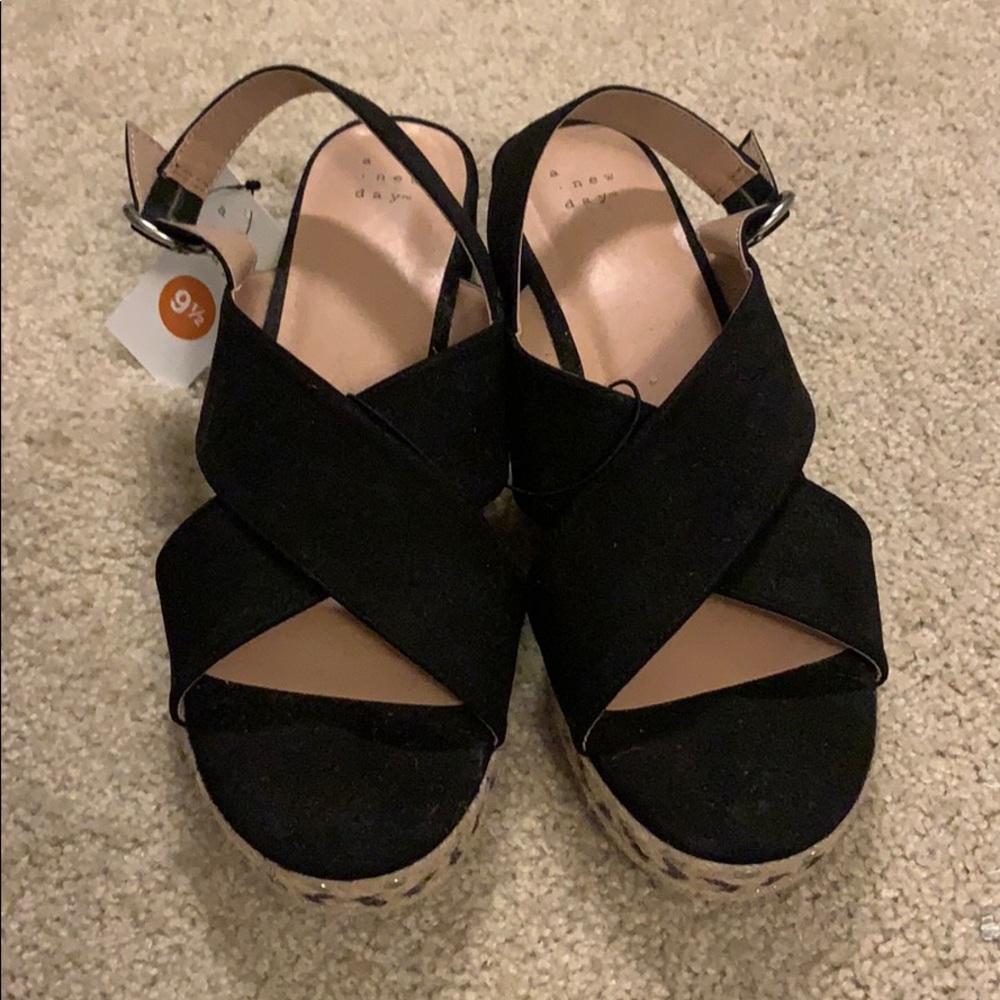NWT Target Black Espadrille Sandals